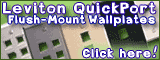 Leviton QuickPort Flush-Mount Wallplates