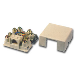 Allen Tel RJ48X Modular Surface Mount Wall Jack