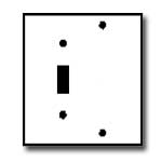 Leviton 2-Gang, 1-Toggle, 1-Blank Device Combination Wallplate