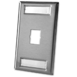 Legrand - Ortronics TracJack™ 1-Port Single Gang Stainless Steel Faceplate
