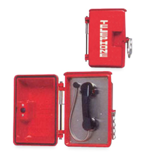 Allen Tel Single Line Pushbutton Tone Dial Phone with Stainless Steel Hasp