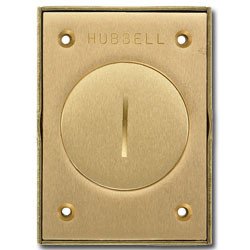 Hubbell Brass 2 375 Inches Single Receptacle Round Floor Box Cover