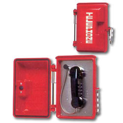 Allen Tel Single Line Pushbutton Pulse (Rotary) Dial Phone with Stainless Steel Hasp