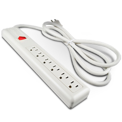 Legrand - Wiremold Compact Plug-In Outlet CenterŽ with Six Outlets and Plastic Housing