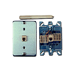 Allen Tel Stainless Steel Wall Phone Jack - 110 Termination