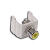 Snap-Fit RCA Jack with Solder Coupler Termination - Office White Housing
