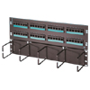 Cat6 Hinged 48-port Panel with Lower Cable Management Panel, Six-port Modules, Standard Density