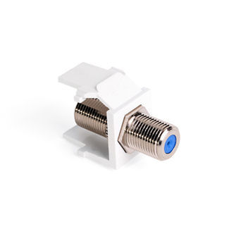 Leviton QuickPort F-Type Adapter (Nickel-Plated)