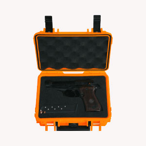 Single Handgun Shield Case Large Orange