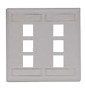 rear loading face plates, infin-e-station, face plates, hubbell face plates