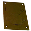 Nonmetallic Duplex Cover Plate, Brown