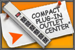 Compact Plug-In Outlet Center with Six Outlets and Lighted Switch