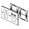 6000/4000® Series Four-Gang Overlapping Cover Two Duplex & Two TracJack Mini Adapters