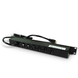 Rack Mount Plug-In Outlet Center® with Six 20 Amp Rear Outlets