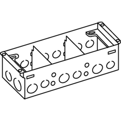Legrand - Wiremold 880W3 Series Three-Gang Steel Floor Box
