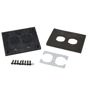 Legrand - Wiremold Nonmetallic Duplex Cover Plate, Black