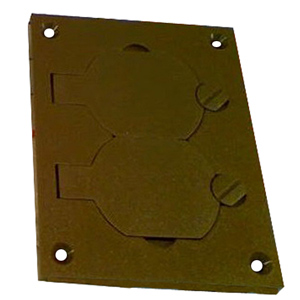 Legrand - Wiremold Nonmetallic Duplex Cover Plate, Brown