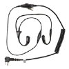 Temple Transducer Headset with Inline Push-to-Talk (PTT) Microphone