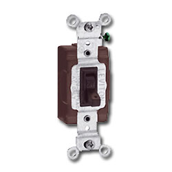 Leviton Single-Pole, Framed Toggle Side Wired Quiet Switch
