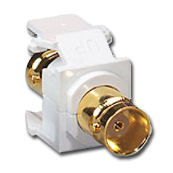 Leviton BNC QuickPort Snap-In Module - Gold Plated