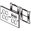 6000/4000 Series Four-Gang Overlapping Cover Four Duplex Openings