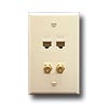 Wall Plate with IDC - CAT 5e and CATV