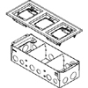 880W3 Series Three-Gang Steel Floor Box with Flange