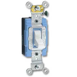 Leviton Side Wired Double-Pole Toggle 240/277V AC Quiet Switch