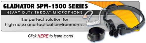 GLADIATOR SPM-1500 Medium Duty Throat Microphones