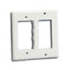 Double Gang Rectangular Electrical and 2 Communication Insert Faceplate
