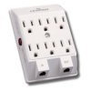 General Purpose 6-Outlet Plug-in with Two RJ11 Phone Jacks, Power & Circuit Monitor Lights UL 1449 (All Modes)