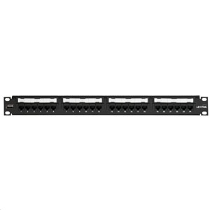 Cat 6 Universal 24 Port Patch Panel with Cable Management Bar