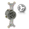 15Amp, 250 Volt, Short Strap with Single Flush, Non-Grounding, Receptacle
