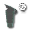20 Amp Black Wetguard Locking Connector with Cover - Industrial Grade 125 Volt (Grounding)