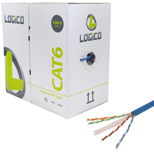 Cat6 1000 Ft 23AWG 550Mhz UTP Bulk Network LAN RJ45 Cable Blue