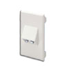 Snap-On Vertical Sloped Communications Faceplate - Pack of 10