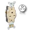 Side Wired 15A/250v Single Receptacle
