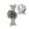 15 Amp 125V Single Locking Receptacle - Industrial Grade (Isolated Ground)