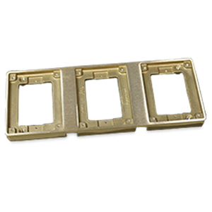 Legrand - Wiremold Three Gang Brass Tile Flange