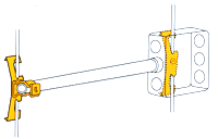 caddy, stud wall brackets, datacomm installation, datacomm support system