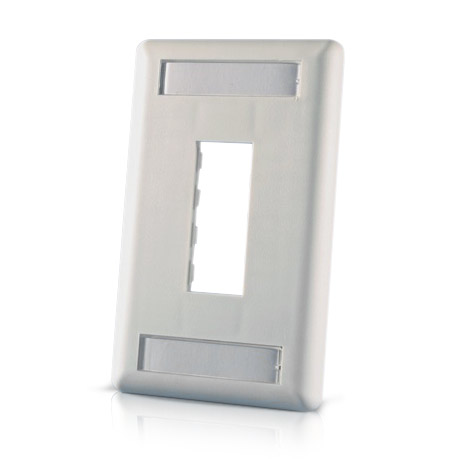 TracJack 2-Port Single Gang Plastic Faceplate