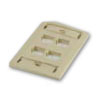LE Series Flush-Mounted Faceplate - 4 Port