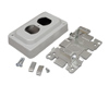 1500 and 2600 Series Steel Pancake Overfloor Raceway Duplex Receptacle Box