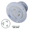 AC Flanged Outlet NEMA L6-30 Female White