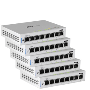 Unifi 8 Port Fully Managed Gigabit Switch Pack of 5