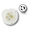 20Amp 125V, NEMA L5-20P, Locking Flanged Inlet with Grounding