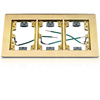 3-Gang Rectangular Flange for Wooden Floors