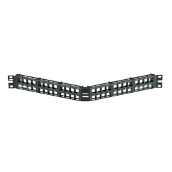 NetKey 48-Port, High Density Flush Mount Angled Modular Patch Panel