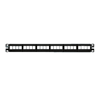 NetKey 24-Port Modular Faceplate Patch Panel with Strain Relief Bar