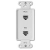 Pre-Configured Phone/Data 2-Port Strap, Pack of 6